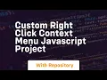 Custom right click context menu javascript project
