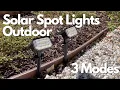 50 LEDs Solar Spotlight Outdoor Auto with 3 Modes Unboxing and Review