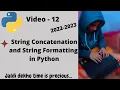 String Concatenation and F string Python Course - 12