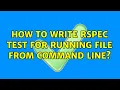 How to write Rspec test for running file from command line 2 Solutions
