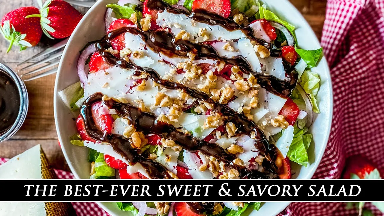 The BEST-EVER Salad with Strawberries & Manchego Cheese