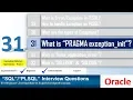Oracle PL SQL interview question What is pragma Exception Init