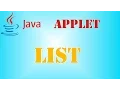 Java Applet - How to Create a List