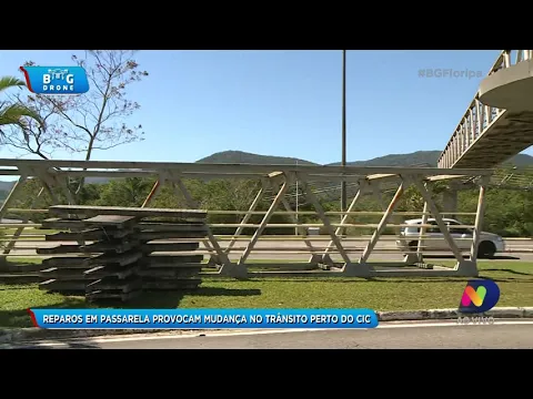 Reparos em passarela provocam mudanças no trânsito próximo do CIC