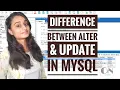 Difference between ALTER UPDATE Command in MySQL MySQL Tutorial