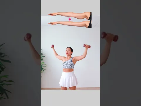 Arm fat loss, slim arms standing with dumbbells, full workout ⬇️