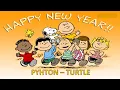 HAPPY NEW YEAR python turtle programming
