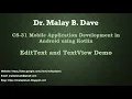 CS-31 Android EditText TextView Toast and Button Demo