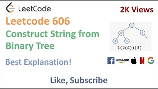Leetcode 606 Construct String from Binary Tree - Amazon Interview Question