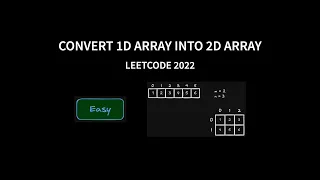 Convert 1D Array Into 2D Array - Leetcode 2022