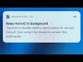 Disable battery optimization for Vanced microG MIUI