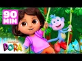 Download Lagu Dora and Boots Swing on Vines! \u0026 More Rainforest Adventures for 90 Minutes! #2 | Dora \u0026 Friends