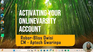 Activating your OnlineVarsity Account