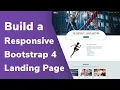 Responsive Bootstrap 4 Landing Page with Sticky Navigation Bar