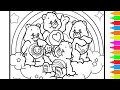 Coloring Care Bears On Cloud I Care Bear Cheer Care Bear Care Bears Coloring Pages