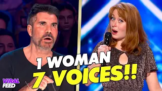 1 woman sings in 7 different voices on agt celine dion ariana grande stevie nicks u0026 more 