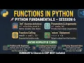 Python Fundamentals - Session 6 Functions in Python