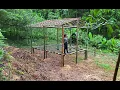 Download Lagu 1 year of living in the forest, building a bamboo cabin: making beds, pulling electricity,..