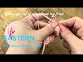 Right Leaning Decrease k2tog Eastern Style Knitting