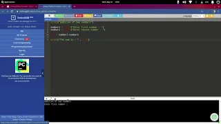 Malayalam Python Tutorial part-3 input integer conversion and additon