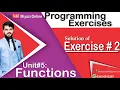 Unit 5 Functions programming exercise solution Exercise 2 class 10 computer chapter 5