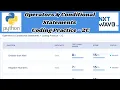 Operators Conditional Statements Coding Practice - 2C Answers Python NxtWave CCBP 4 0
