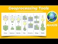 ArcGIS Geoprocessing tools Buffer Clip Dissolve Merge Intersect Union etc