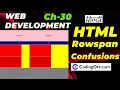 Table Layout Design 3 Rowspan HTML tutorial for beginners Web Development Tutorial in Hindi