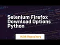 selenium firefox download options python