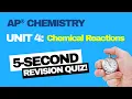 AP Chemistry Unit 4 Quiz 15 Multiple Choice Questions Chemical Reactions