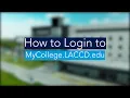 How To Login To Mycollege LACCD edu