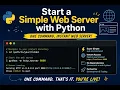 Start a Simple Web Server with Python - One Command Instant Web Server