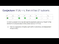 Counting subsets and bit strings
