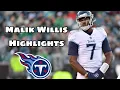 Malik Willis 2022-2023 Rookie Highlights Titans