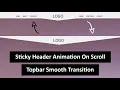 Sticky Header With Smooth Transition On Scroll Using HTML CSS JQUERY