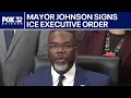Lagu Mayor Johnson signs ICE executive order