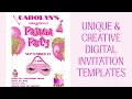 Pajama party invitation template sleepover birt ay party invite pajama party birt ay party invite