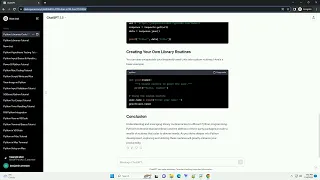 library routines in python