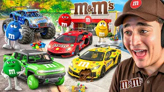🍫Robando Coches MILLONARIOS de M&M's en GTA 5!! 🍫🏎️