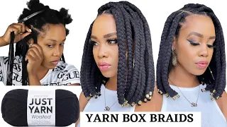 Download 🔥How To: DIY YARN BOX BRAIDS Rubber Band Method/ Beginner Friendly /Ptotectivestyle /Tupo1 MP3