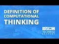 What is Computational Thinking Chalkboard explanation