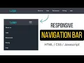 How to Create Responsive Navigation bar using HTML and CSS Javascript