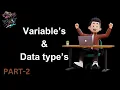 Variables Data Types PART-2 In Telugu