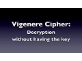 Vigenere Cipher - Decryption Unknown Key