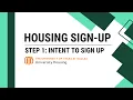 UT Dallas Returning Resident Sign Up Application Part 1 - Intent to Sign Up