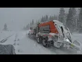 Crossing Donner Pass in a California blizzard on closed I-80 - Snow Drive 2024