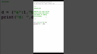 how to delete all keys and values from a dictionary and get empty dictionary