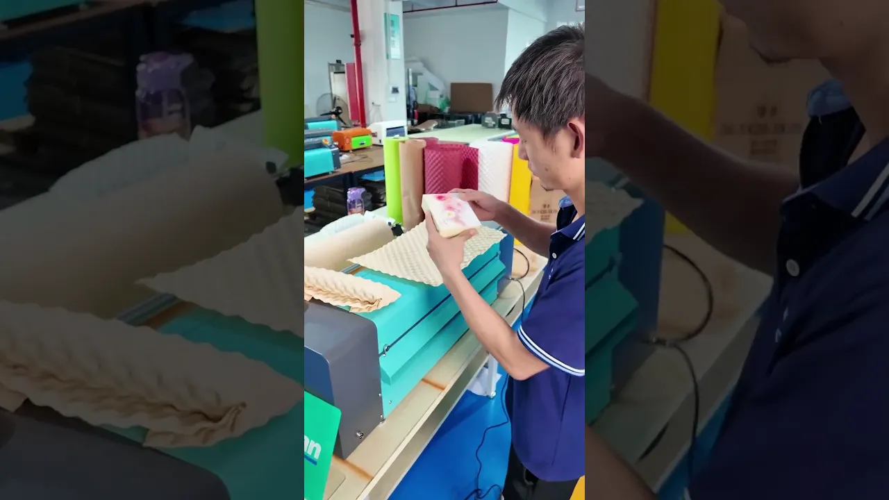 Kraft Paper Bubble Machine, high‑toughness shock‑absorbing paper for safe international transit.