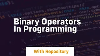 binary operators in programming