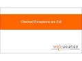 Checked Exceptions are Evil